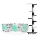 1.87 Carat Genuine Emerald and White Topaz .925 Sterling Silver Ring-8