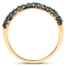 14K Yellow Gold Plated 0.65 Carat Genuine Blue Diamond .925 Sterling Silver Ring-5