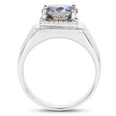4.75 Carat Genuine Mystic Topaz .925 Sterling Silver Ring-6