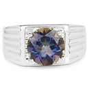 4.75 Carat Genuine Mystic Topaz .925 Sterling Silver Ring-8
