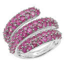 3.90 Carat Genuine Ruby .925 Sterling Silver Ring-4