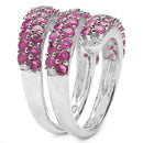 3.90 Carat Genuine Ruby .925 Sterling Silver Ring-5