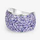 4.22 Carat Genuine Tanzanite .925 Sterling Silver Ring-8