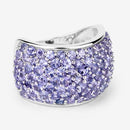 4.22 Carat Genuine Tanzanite .925 Sterling Silver Ring-9