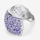 4.22 Carat Genuine Tanzanite .925 Sterling Silver Ring-11