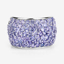 4.22 Carat Genuine Tanzanite .925 Sterling Silver Ring-12