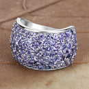 4.22 Carat Genuine Tanzanite .925 Sterling Silver Ring-13