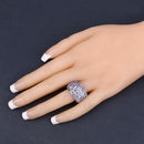 4.22 Carat Genuine Tanzanite .925 Sterling Silver Ring-14
