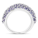 4.22 Carat Genuine Tanzanite .925 Sterling Silver Ring-6