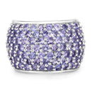 4.22 Carat Genuine Tanzanite .925 Sterling Silver Ring-7