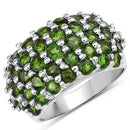 5.04 Carat Genuine Chrome Diopside .925 Sterling Silver Ring-4