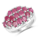 3.00 Carat Genuine Ruby .925 Sterling Silver Ring-4