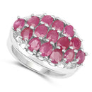 3.00 Carat Genuine Ruby .925 Sterling Silver Ring-5