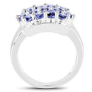 2.21 Carat Genuine Tanzanite .925 Sterling Silver Ring-5
