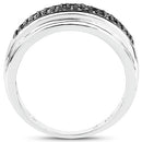 0.29 Carat Genuine Black Diamond .925 Sterling Silver Ring-5
