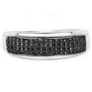 0.29 Carat Genuine Black Diamond .925 Sterling Silver Ring-6