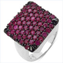 3.15 Carat Genuine Ruby .925 Sterling Silver Ring-5