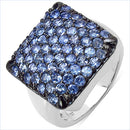 2.21 Carat Genuine Tanzanite .925 Sterling Silver Ring-5