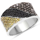 1.32 Carat Genuine multi Diamond .925 Sterling Silver Ring-4