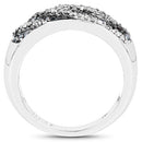 0.62 Carat Genuine Blue Diamond and White Diamond .925 Sterling Silver Ring-5