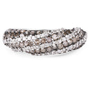 1.25 Carat Genuine Champagne Diamond & White Diamond .925 Sterling Silver Ring-6