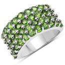 3.08 Carat Genuine Chrome Diopside .925 Sterling Silver Ring-4