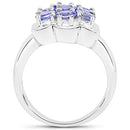 1.19 Carat Genuine Tanzanite .925 Sterling Silver Ring-6