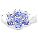 1.19 Carat Genuine Tanzanite .925 Sterling Silver Ring-8