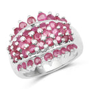 2.70 Carat Genuine Ruby .925 Sterling Silver Ring-4