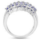 2.35 Carat Genuine Tanzanite .925 Sterling Silver Ring-6