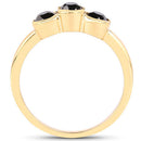 1.16 Carat Genuine Black Diamond .925 Sterling Silver Ring-5