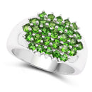 1.93 Carat Genuine Chrome Diopside .925 Sterling Silver Ring-5
