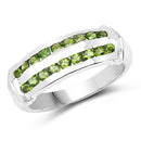 0.72 Carat Genuine Chrome Diopside .925 Sterling Silver Ring-5