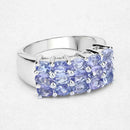 2.55 Carat Genuine Tanzanite .925 Sterling Silver Ring-9