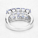 2.55 Carat Genuine Tanzanite .925 Sterling Silver Ring-11