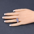 2.55 Carat Genuine Tanzanite .925 Sterling Silver Ring-14