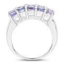 2.55 Carat Genuine Tanzanite .925 Sterling Silver Ring-6