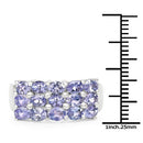 2.55 Carat Genuine Tanzanite .925 Sterling Silver Ring-7