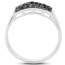 0.43 Carat Genuine Black Diamond .925 Sterling Silver Ring-5