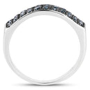 0.40 Carat Genuine Blue Diamond .925 Sterling Silver Ring-5