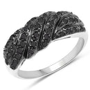 0.35 Carat Genuine Black Diamond .925 Sterling Silver Ring-1