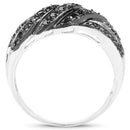 0.35 Carat Genuine Black Diamond .925 Sterling Silver Ring-2