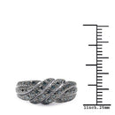 0.36 Carat Genuine Blue Diamond .925 Sterling Silver Ring-6