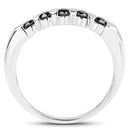 0.50 Carat Genuine Black Diamond .925 Sterling Silver Ring-6