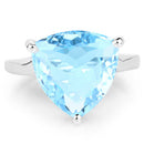 9.00 Carat Genuine Blue Topaz .925 Sterling Silver Ring-6