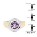 14K Yellow Gold Plated 2.25 Carat Genuine Amethyst .925 Sterling Silver Ring-7