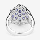 2.41 Carat Genuine Tanzanite and White Topaz .925 Sterling Silver Ring-10