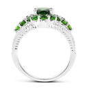 2.28 Carat Genuine Chrome Diopside .925 Sterling Silver Ring-5