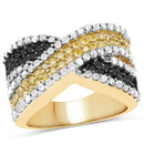 14K Yellow Gold Plated 1.58 Carat Genuine Black Diamond, White Diamond & Yellow Diamond .925 Sterling Silver Ring-5
