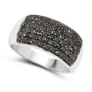 1.21 Carat Genuine Black Diamond .925 Sterling Silver Ring-6